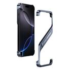 For iPhone 16 Pro Max S-shaped Stand Frameless Metal Phone Case(Grey) - 1