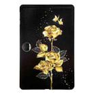 For Honor Pad 9 Color Painting Pattern Smart Tablet TPU Case(Golden Rose) - 1