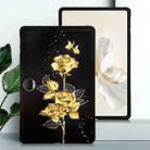 For Honor Pad 9 Color Painting Pattern Smart Tablet TPU Case(Golden Rose) - 2