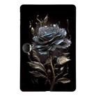 For Honor Pad 9 Color Painting Pattern Smart Tablet TPU Case(Black Rose) - 1