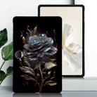 For Honor Pad 9 Color Painting Pattern Smart Tablet TPU Case(Black Rose) - 2