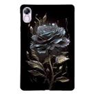 For Honor Pad X8 Pro / X9 Color Painting Pattern Smart Tablet TPU Case(Black Rose) - 1