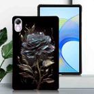 For Honor Pad X8 Pro / X9 Color Painting Pattern Smart Tablet TPU Case(Black Rose) - 2