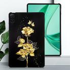 For Honor Pad X8a Color Painting Pattern Smart Tablet TPU Case(Golden Rose) - 2