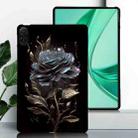 For Honor Pad X8a Color Painting Pattern Smart Tablet TPU Case(Black Rose) - 2