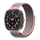 For Samsung Galaxy Watch Ultra 47mm Plastic Connector Nylon Loop Watch Band(Pink Sand) - 1