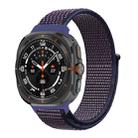 For Samsung Galaxy Watch Ultra 47mm Plastic Connector Nylon Loop Watch Band(Indigo Blue) - 1