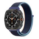 For Samsung Galaxy Watch Ultra 47mm Plastic Connector Nylon Loop Watch Band(Dark Navy Bblue) - 1