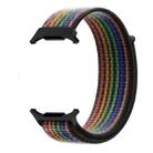 For Samsung Galaxy Watch Ultra 47mm Plastic Connector Nylon Loop Watch Band(Black Rainbow) - 2