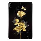 For Huawei MatePad Pro 10.8 2021 Color Painting Pattern Smart Tablet TPU Case(Golden Rose) - 1