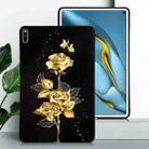 For Huawei MatePad Pro 10.8 2021 Color Painting Pattern Smart Tablet TPU Case(Golden Rose) - 2