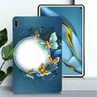 For Huawei MatePad Pro 10.8 2021 Color Painting Pattern Smart Tablet TPU Case(Butterfly Circle) - 2