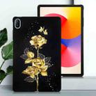 For Huawei MatePad SE 11 2024 Color Painting Pattern Smart Tablet TPU Case(Golden Rose) - 2