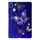 For Huawei MatePad SE 11 2024 Color Painting Pattern Smart Tablet TPU Case(Blue Butterfly) - 1