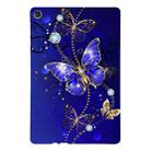 For Huawei MatePad T 10s Color Painting Pattern Smart Tablet TPU Case(Blue Butterfly) - 1