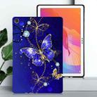 For Huawei MatePad T 10s Color Painting Pattern Smart Tablet TPU Case(Blue Butterfly) - 2