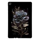 For Huawei MatePad T 10s Color Painting Pattern Smart Tablet TPU Case(Black Rose) - 1