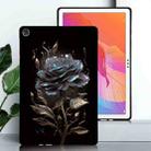 For Huawei MatePad T 10s Color Painting Pattern Smart Tablet TPU Case(Black Rose) - 2