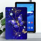 For Huawei MediaPad T5 Color Painting Pattern Smart Tablet TPU Case(Blue Butterfly) - 2