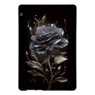 For Huawei MediaPad T5 Color Painting Pattern Smart Tablet TPU Case(Black Rose) - 1