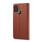 For Samsung Galaxy A21s LC.IMEEKE LC-002 Series Skin Hand Feeling PU + TPU Horizontal Flip Leather Case with Holder & Card Slot & Wallet(Brown) - 3