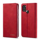 For Samsung Galaxy A21s LC.IMEEKE LC-002 Series Skin Hand Feeling PU + TPU Horizontal Flip Leather Case with Holder & Card Slot & Wallet(Red) - 1