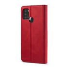 For Samsung Galaxy A21s LC.IMEEKE LC-002 Series Skin Hand Feeling PU + TPU Horizontal Flip Leather Case with Holder & Card Slot & Wallet(Red) - 3
