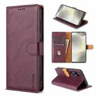 For OPPO A78 5G N.BEKUS CSJ-P1 Solid Color Leather Phone Case(Wine Red) - 1