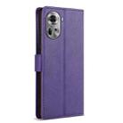 For OPPO Reno11 Pro 5G Global N.BEKUS CSJ-P1 Solid Color Leather Phone Case(Purple) - 3