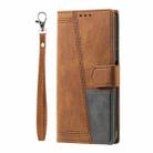 For Samsung Galaxy A16 5G TTUDRCH Embossed Line Splicing Leather Phone Case(Brown) - 3