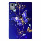 For Lenovo Tab K11 Plus Color Painting Pattern Smart Tablet TPU Case(Blue Butterfly) - 1