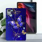 For Lenovo Tab K11 Plus Color Painting Pattern Smart Tablet TPU Case(Blue Butterfly) - 2