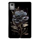 For Lenovo Tab K11 Plus Color Painting Pattern Smart Tablet TPU Case(Black Rose) - 1