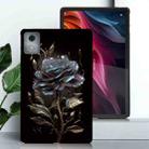 For Lenovo Tab K11 Plus Color Painting Pattern Smart Tablet TPU Case(Black Rose) - 2