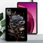 For Lenovo Tab M11 / Xiaoxin Pad 2024 Color Painting Pattern Smart Tablet TPU Case(Black Rose) - 2