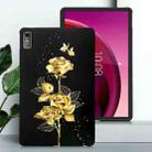 For Lenovo Tab M10 5G 2023 Golden Rose Pattern Smart Tablet TPU Case(Black) - 2