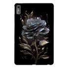 For Lenovo Tab M10 5G 2023 Color Painting Pattern Smart Tablet TPU Case(Black Rose) - 1