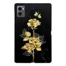 For Lenovo Legion Y700 2023 Golden Rose Pattern Smart Tablet TPU Case(Black) - 1