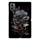 For Lenovo Legion Y700 2023 Color Painting Pattern Smart Tablet TPU Case(Black Rose) - 1