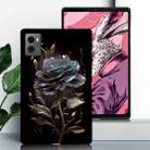 For Lenovo Legion Y700 2023 Color Painting Pattern Smart Tablet TPU Case(Black Rose) - 2