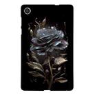 For Lenovo Tab M8 4th Gen Color Painting Pattern Smart Tablet TPU Case(Black Rose) - 1