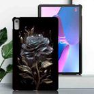 For Lenovo Tab P11 Gen 2 Color Painting Pattern Smart Tablet TPU Case(Black Rose) - 2