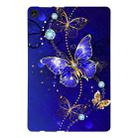 For Lenovo Tab M10 3rd Gen Color Painting Pattern Smart Tablet TPU Case(Blue Butterfly) - 1