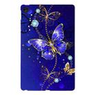 For Lenovo Tab M10 Plus 3rd Gen Color Painting Pattern Smart Tablet TPU Case(Blue Butterfly) - 1