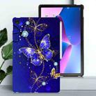 For Lenovo Tab M10 Plus 3rd Gen Color Painting Pattern Smart Tablet TPU Case(Blue Butterfly) - 2