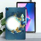 For Lenovo Tab M10 Plus 3rd Gen Color Painting Pattern Smart Tablet TPU Case(Butterfly Circle) - 2