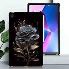 For Lenovo Tab M10 Plus 3rd Gen Color Painting Pattern Smart Tablet TPU Case(Black Rose) - 2