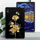 For Lenovo Legion Y700 Golden Rose Pattern Smart Tablet TPU Case(Black) - 2