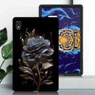 For Lenovo Legion Y700 Color Painting Pattern Smart Tablet TPU Case(Black Rose) - 2