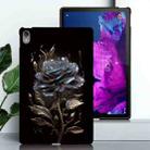 For Lenovo Tab P11 TB-J606F Color Painting Pattern Smart Tablet TPU Case(Black Rose) - 2